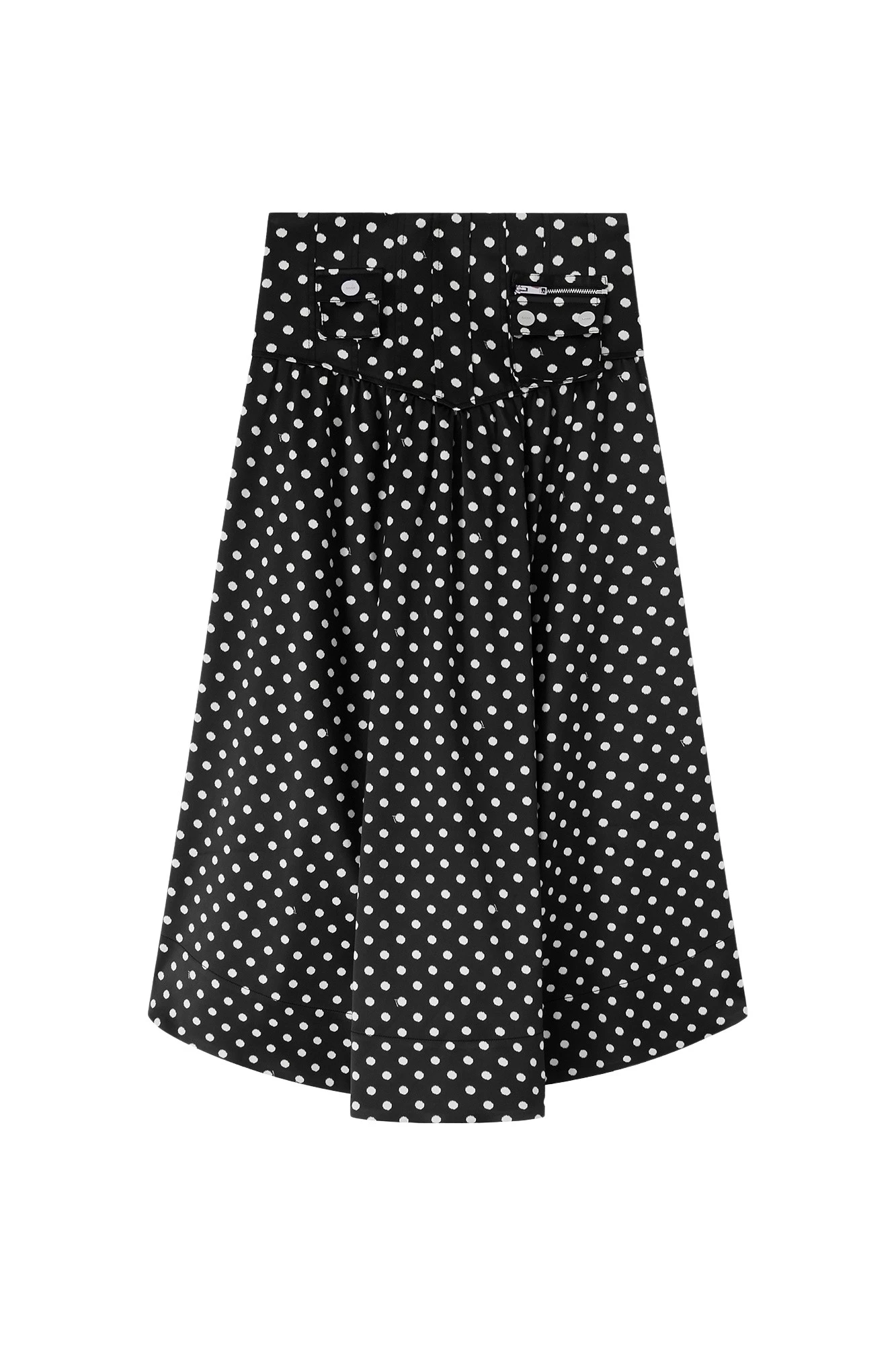 Ganni-Polka-Dot-Satin-Corset-Skirt-433037_nobg Ganni Polka-Dot Satin Corset Skirt