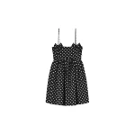 Ganni Polka-Dot Satin Mini Dress