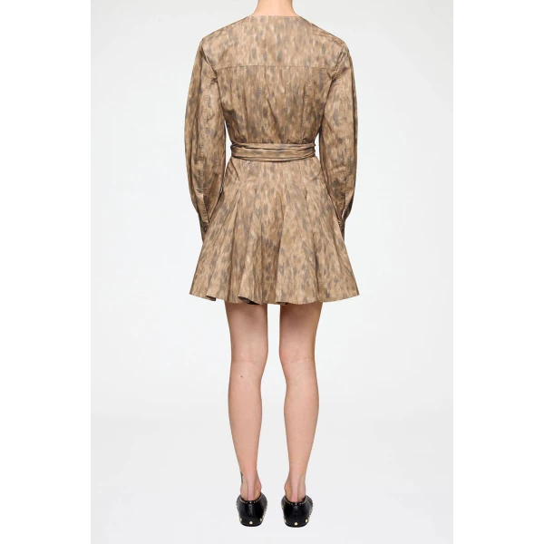 Ganni Shirt Dress in Stretch Cotton, view 3