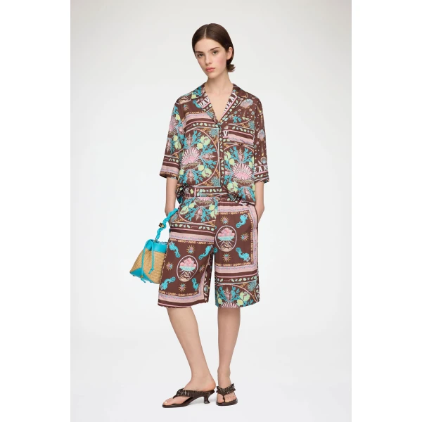 Ganni Shirt in Printed Twill, view 3