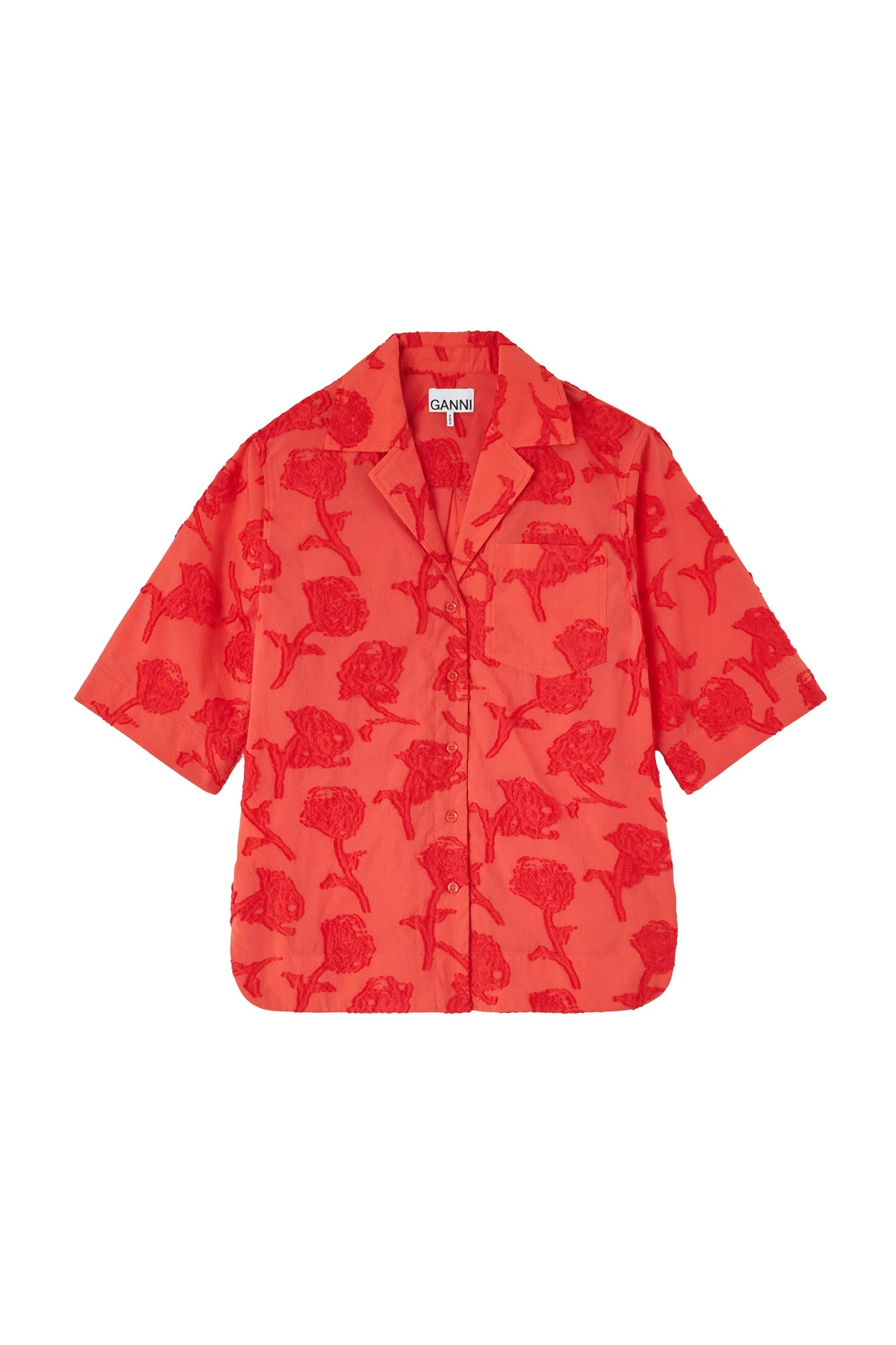 Ganni-Shirt-in-Red-Fil-Coupe48249_nobg Ganni Shirt in Red Fil Coupe