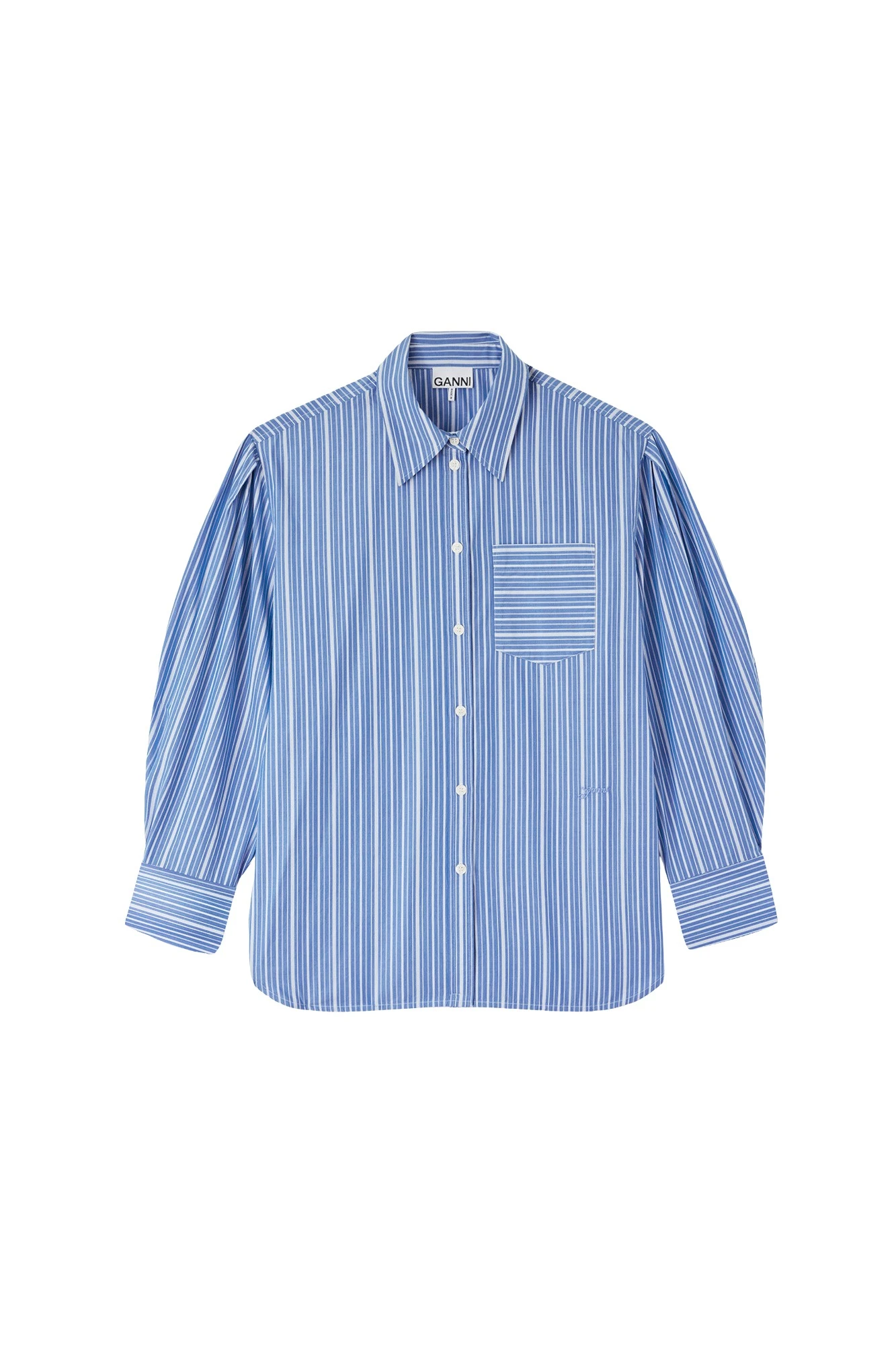 Ganni-Shirt-in-Striped-Cotton-158343_nobg Ganni Shirt in Striped Cotton
