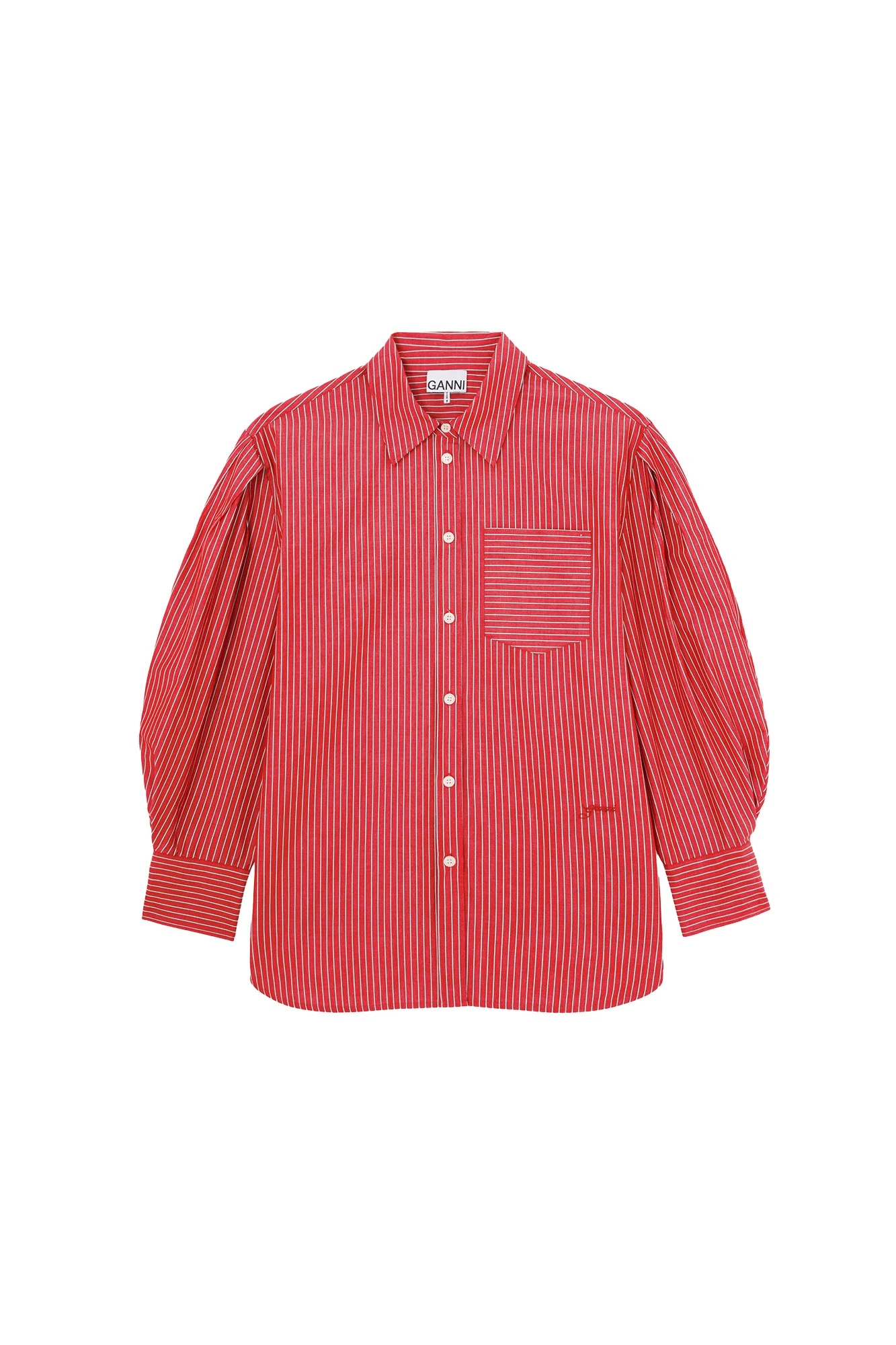 Ganni-Shirt-in-Striped-Cotton35905_nobg Ganni Shirt in Striped Cotton