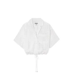 Ganni Shirt in White Broderie Anglaise