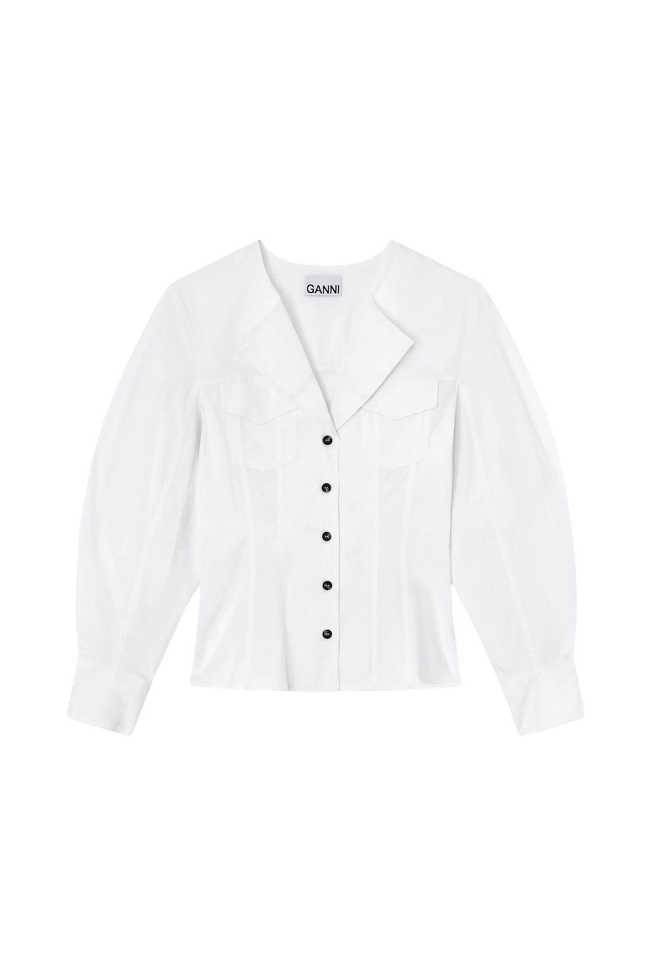 Ganni-Shirt-in-White-Cotton47919_nobg Ganni Shirt in White Cotton