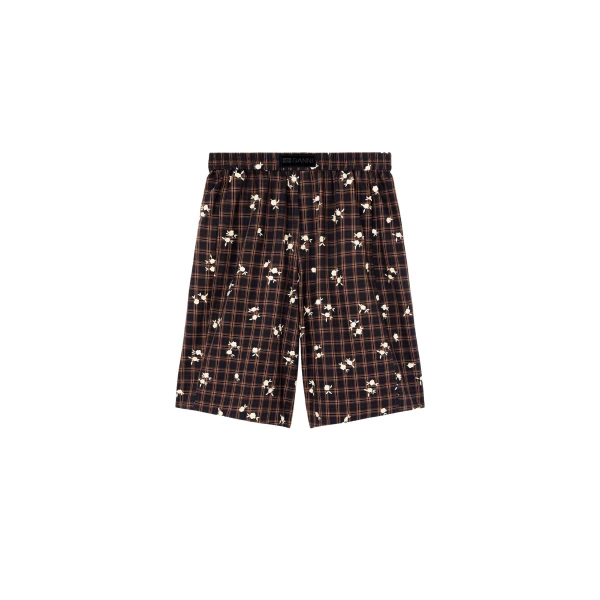 Ganni Shorts in Printed Check