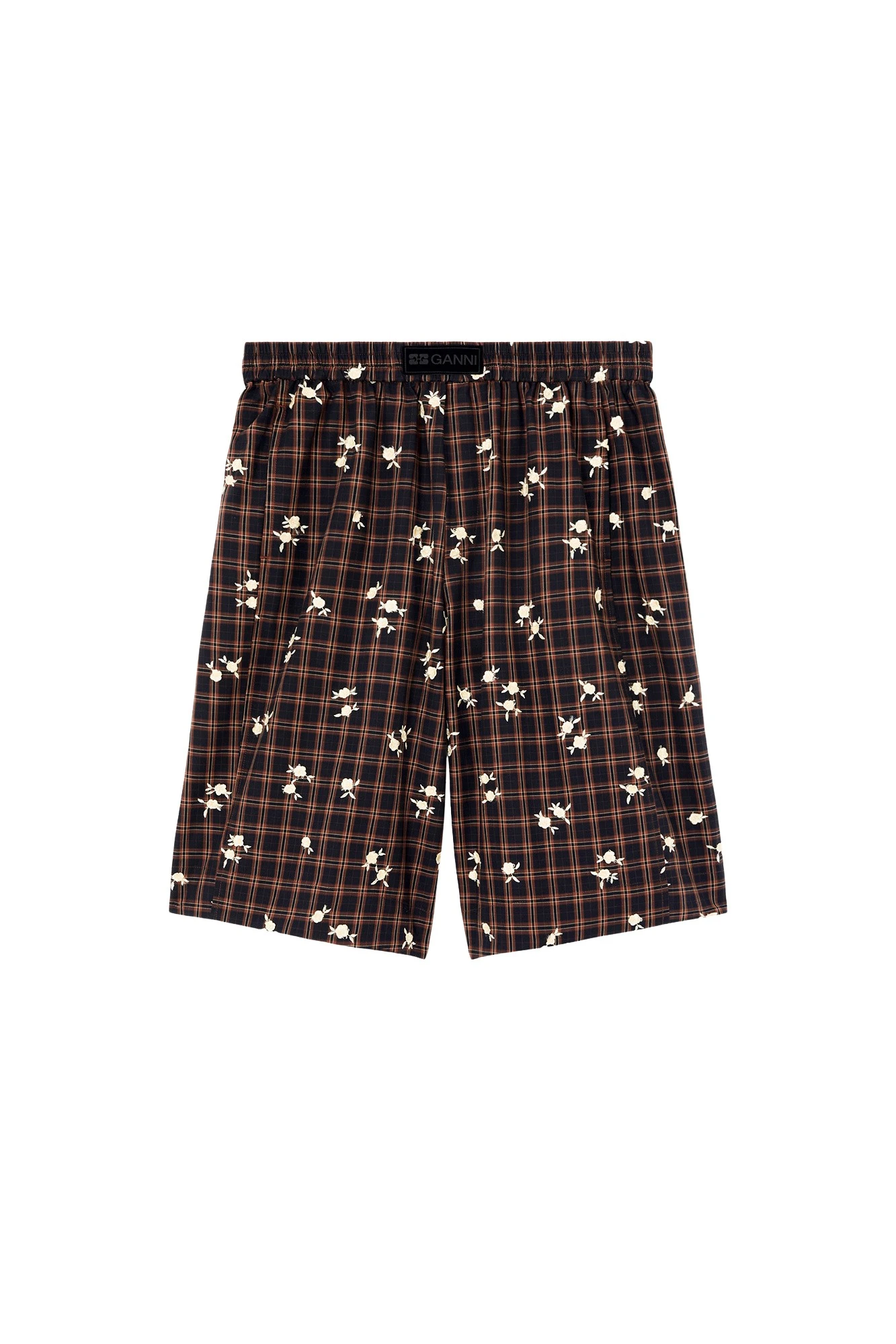 Ganni-Shorts-in-Printed-Check36143_nobg Ganni Shorts in Printed Check