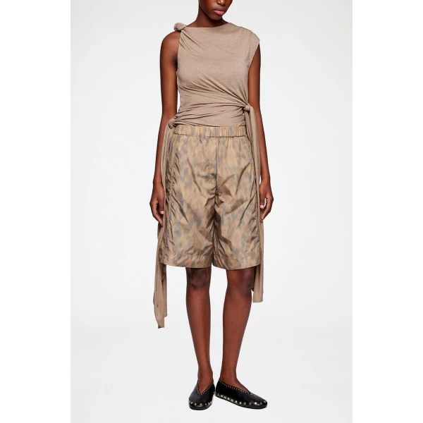 Ganni Shorts in Printed Nylon, view 2