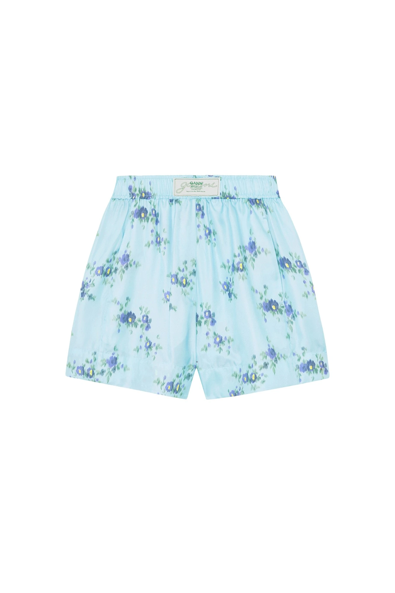 Ganni-Shorts-in-Printed-Silk61916_nobg Ganni Shorts in Printed Silk
