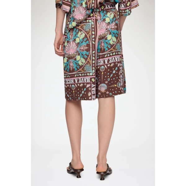 Ganni Shorts in Printed Twill, view 4