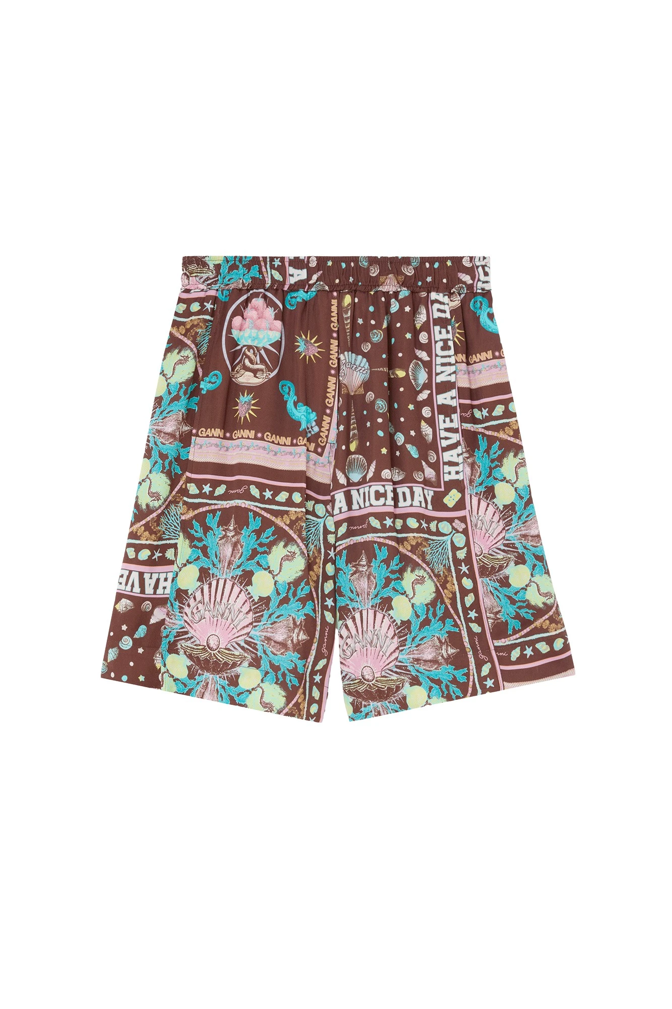 Ganni-Shorts-in-Printed-Twill23679_nobg Ganni Shorts in Printed Twill