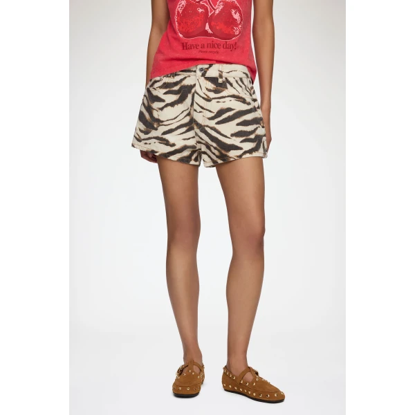 Ganni Shorts in Zebra Denim, view 3