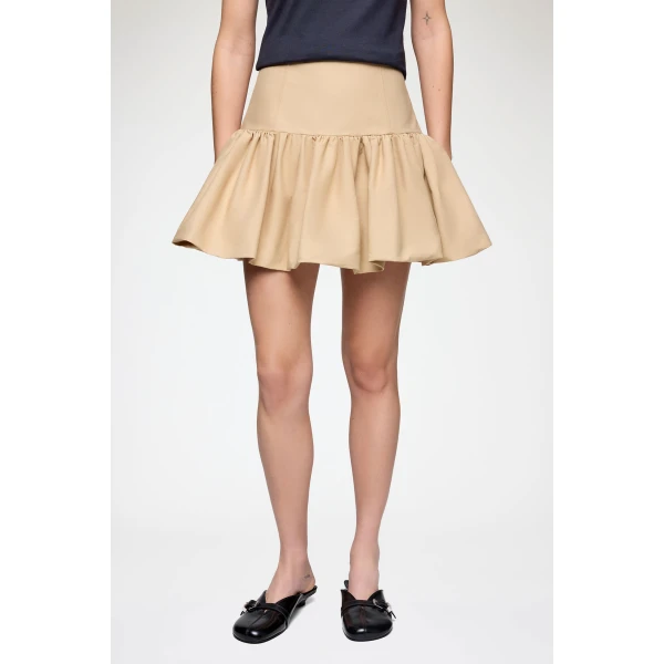 Ganni Skirt in Beige Cotton, view 3