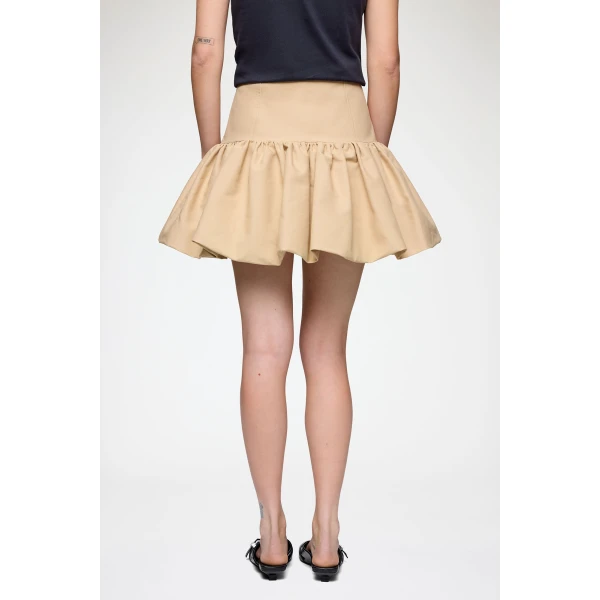 Ganni Skirt in Beige Cotton, view 4
