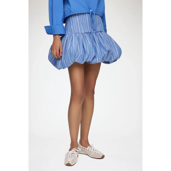 Ganni Skirt in Blue Stripes, view 4