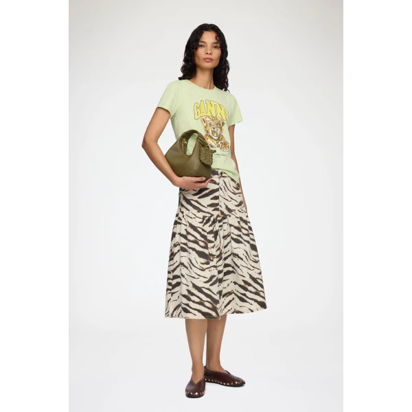 Ganni Skirt in Printed Denim, view 2