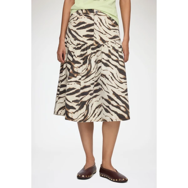 Ganni Skirt in Printed Denim, view 3