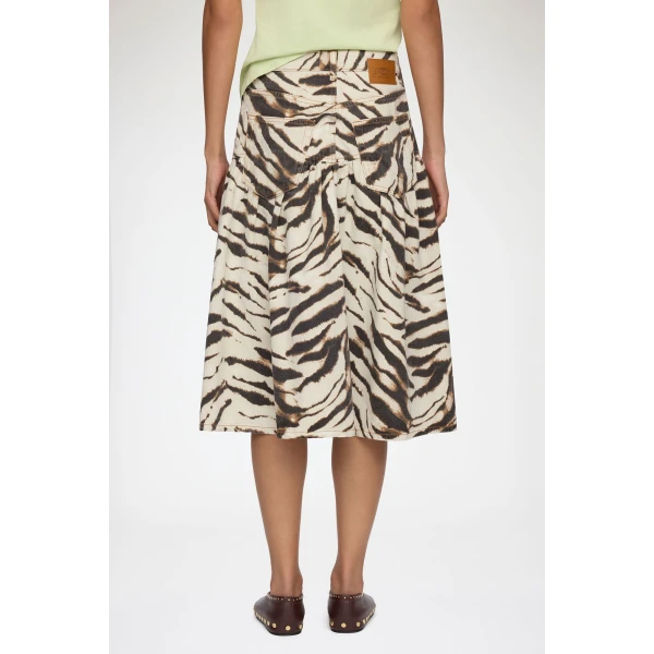 Ganni Skirt in Printed Denim, view 4