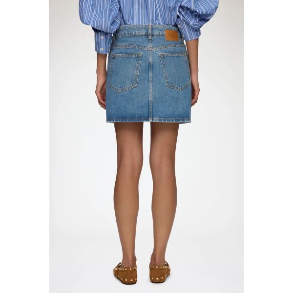 Ganni Skirt in Rigid Denim, view 4