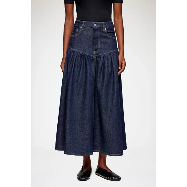 Ganni Skirt in Stretch Denim, view 3