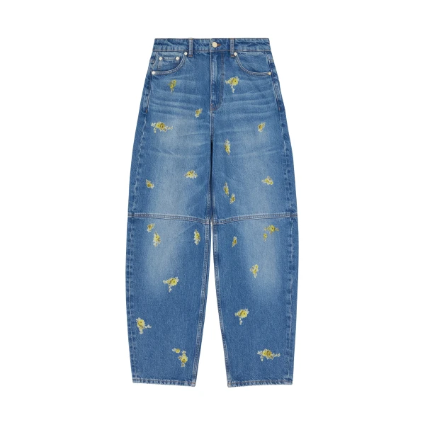 Ganni Stary Jeans in Printed Denim
