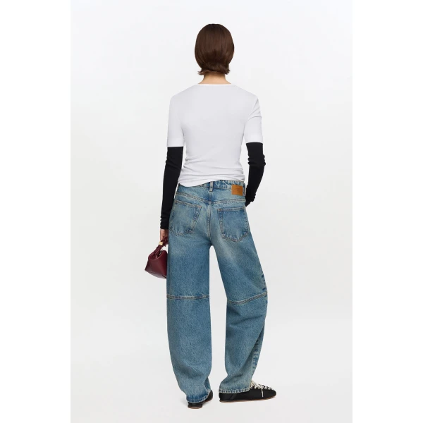 Ganni Stary Jeans in Tint Rigid Denim, view 3