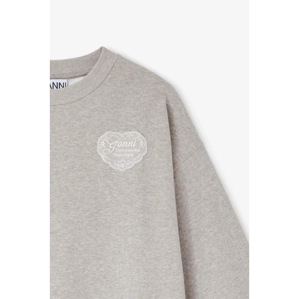 Ganni Sweatshirt in Grey Isoli Top, view 2