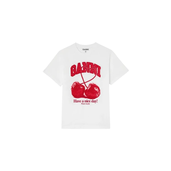 Ganni T-shirt with Cherry Top