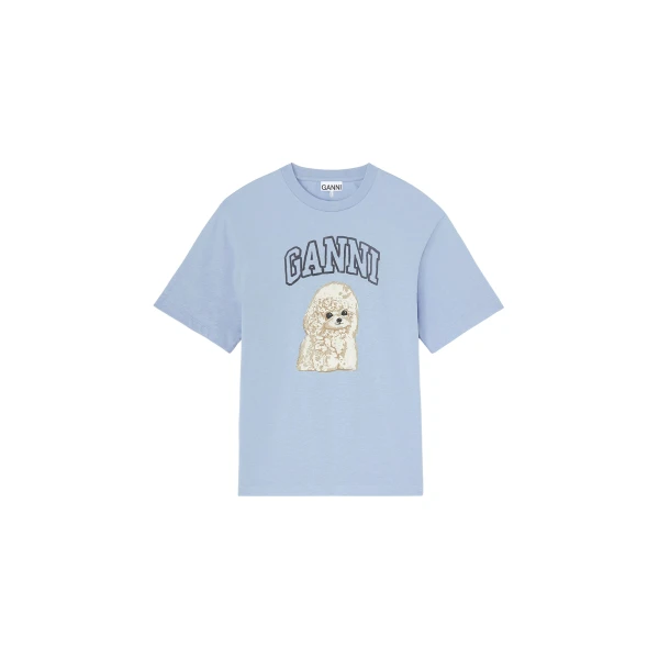Ganni T-shirt with Poodle Top