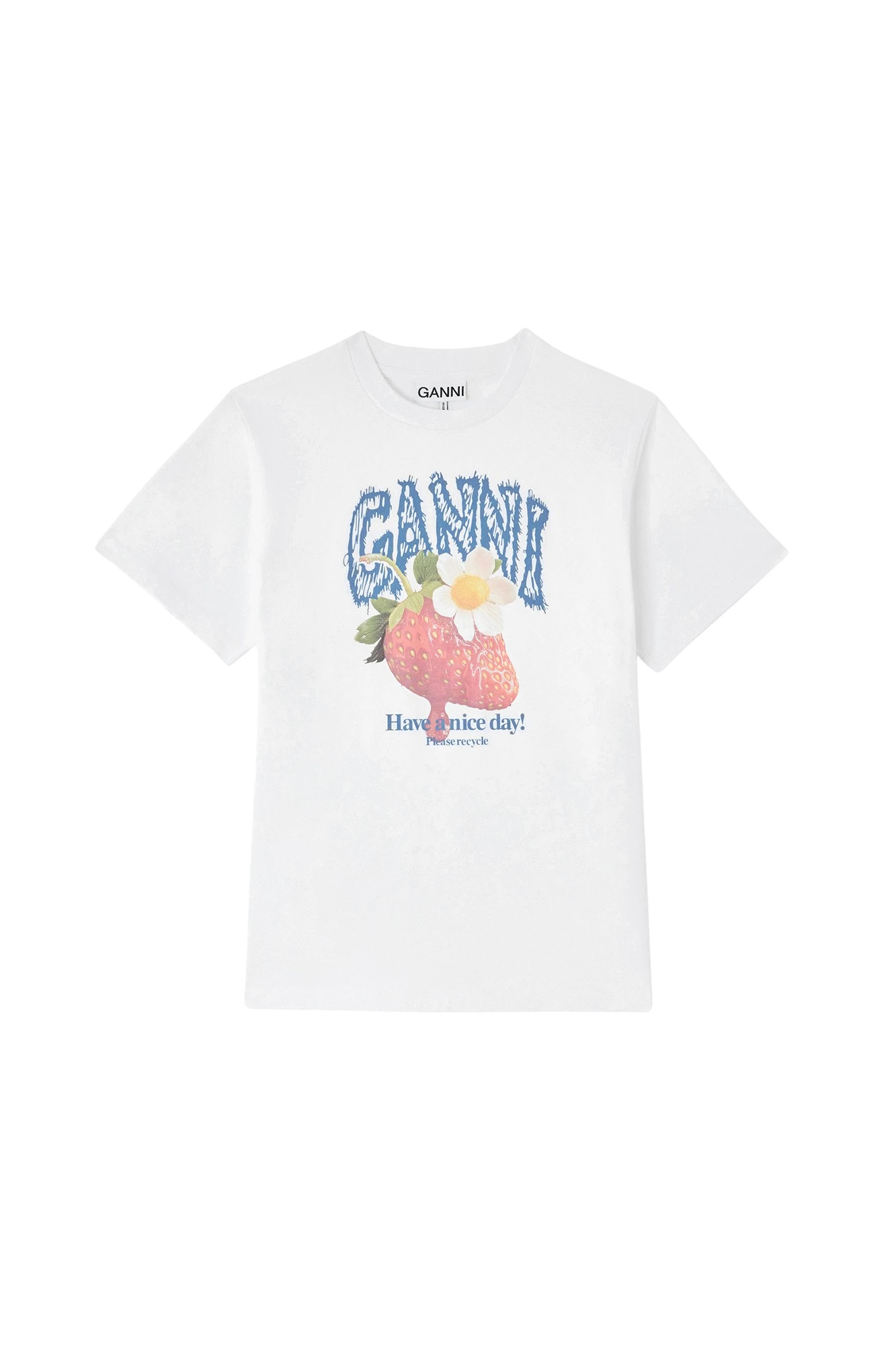 Ganni-T-shirt-with-Strawberry99900_nobg Ganni T-shirt with Strawberry Top