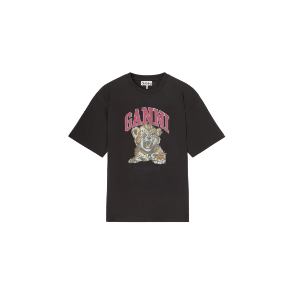 Ganni T-shirt with Tiger Top