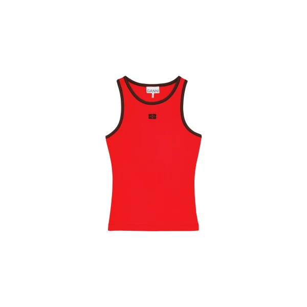 Ganni Tank Top in Red