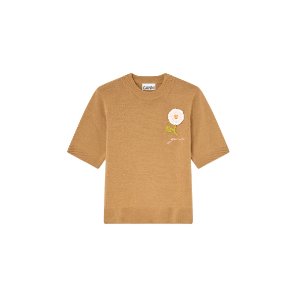 Ganni Tee in Merino Knit