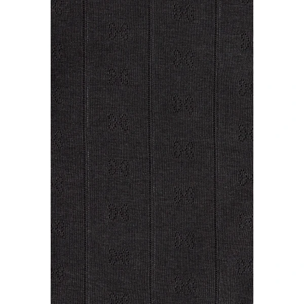 Ganni Top in Black Pointelle, view 2