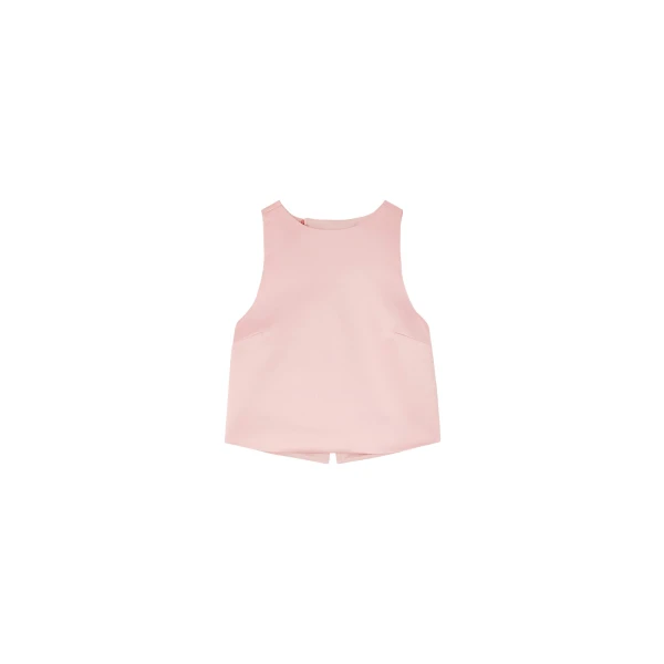 Ganni Top in Pink Satin