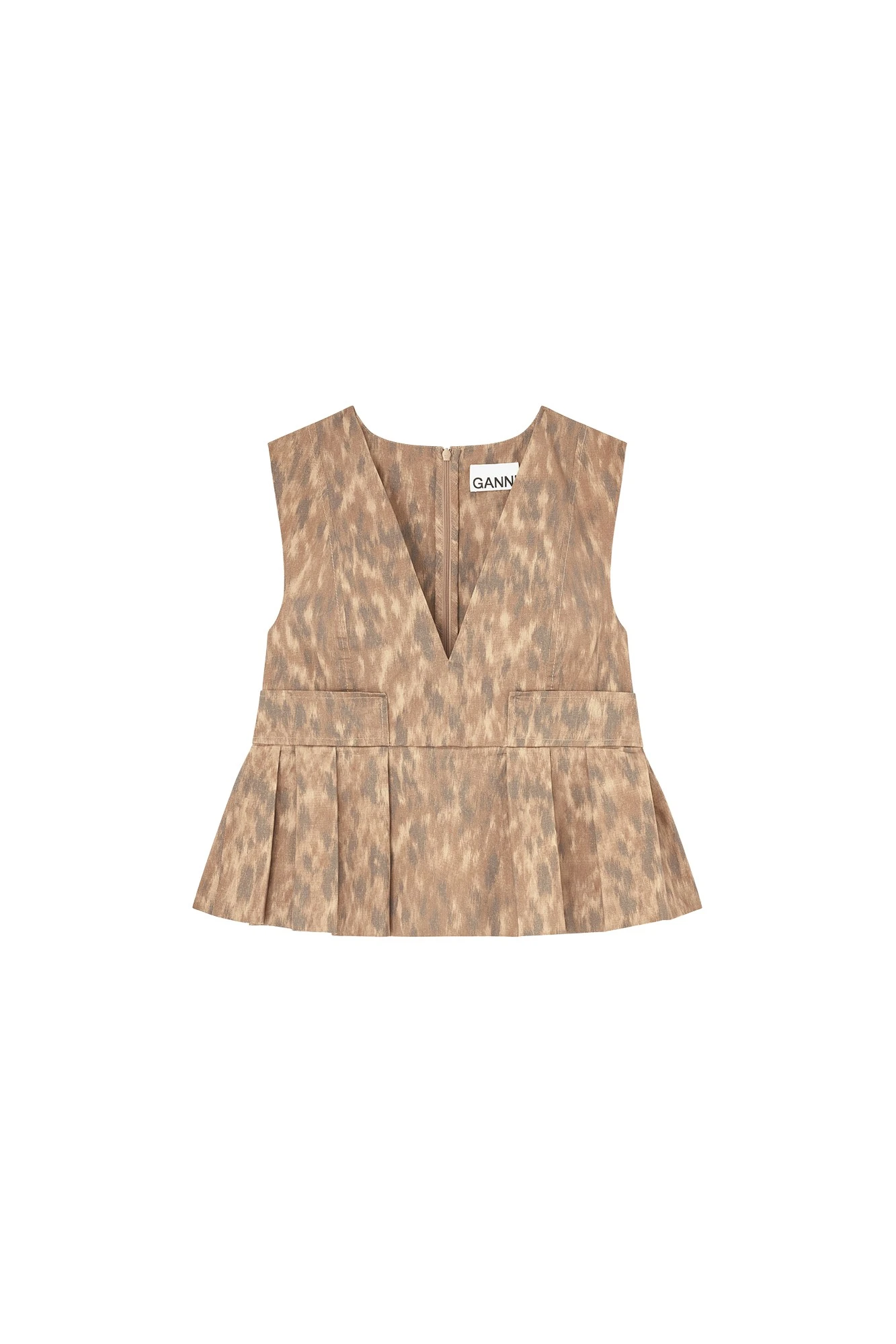 Ganni-Top-in-Printed-Cotton77418_nobg Ganni Top in Printed Cotton