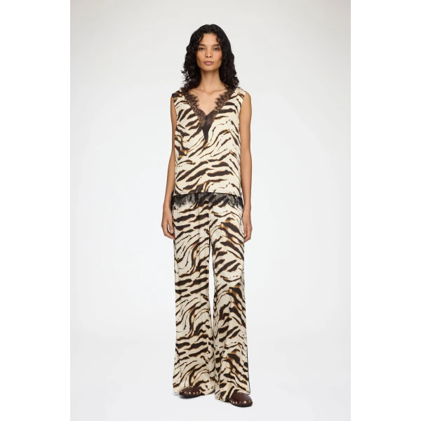 Ganni Top in Printed Satin, view 3