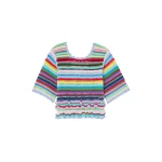 Ganni Top in Striped Crochet