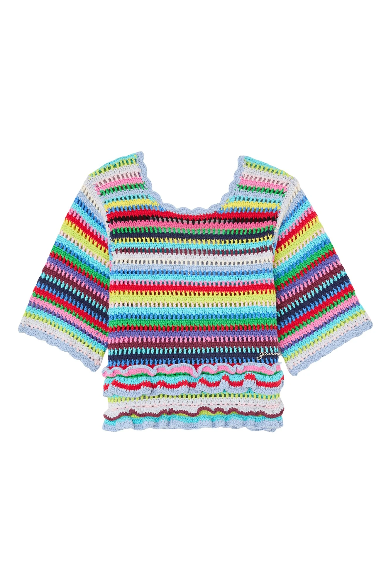 Ganni-Top-in-Striped-Crochet24665_nobg Ganni Top in Striped Crochet