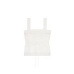 Ganni Top in White Cotton