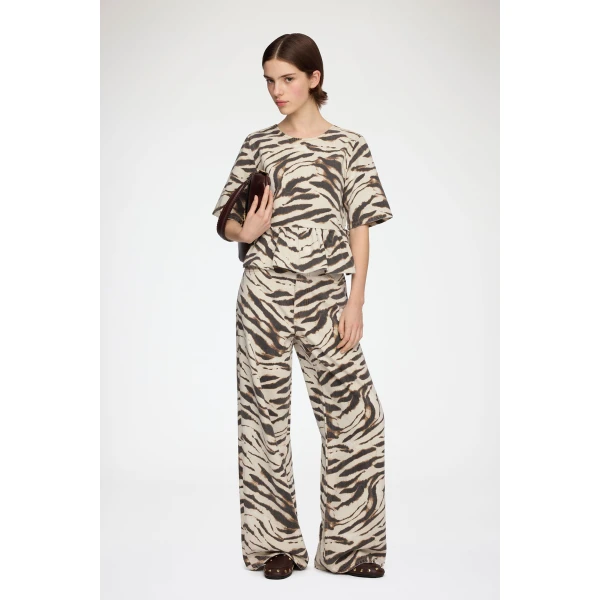 Ganni Top in Zebra Denim, view 3
