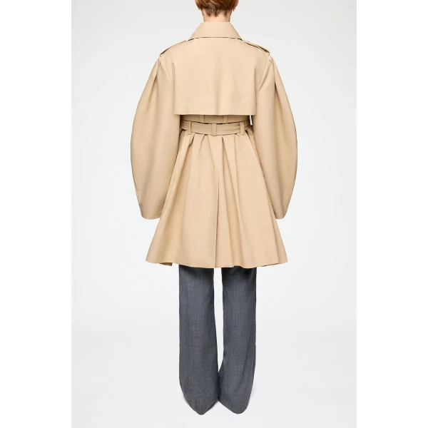 Ganni Trench Coat in Double Cotton, view 3
