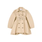 Ganni Trench Coat in Double Cotton