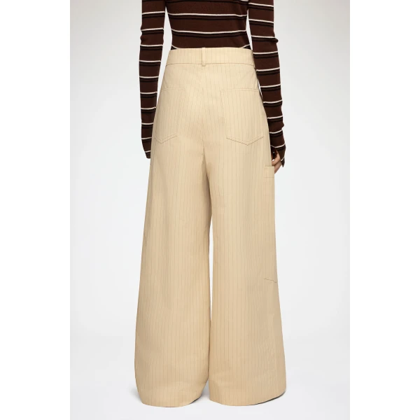 Ganni Trousers in Beige Suiting, view 4