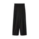 Ganni Trousers in Black Cross-over