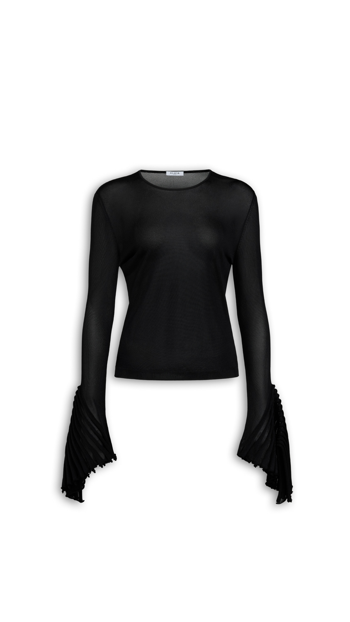 Alaia Godet Sleeve Top