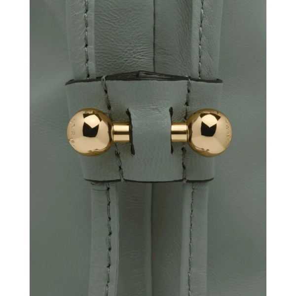 Strathberry Charlotte Drawstring in Library Green, view 5
