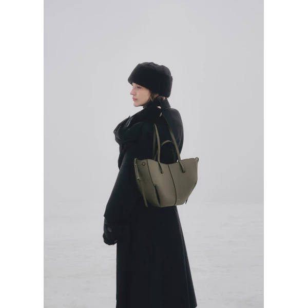 Polene Cyme Mini in Smoky Green Bag, view 2