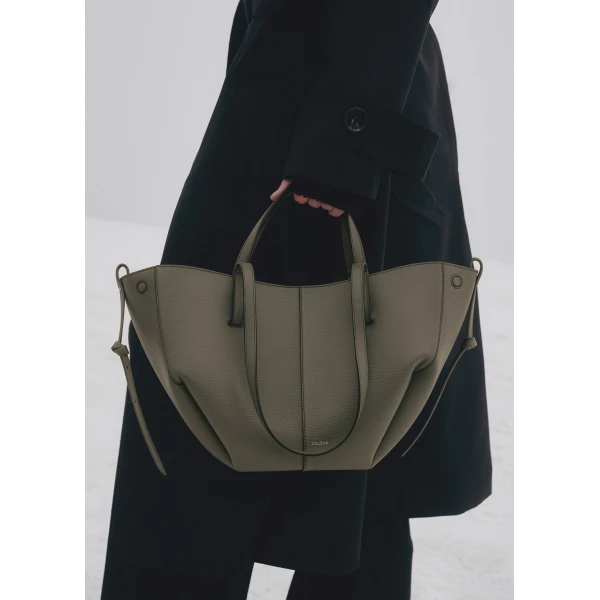 Polene Cyme Mini in Smoky Green Bag, view 3