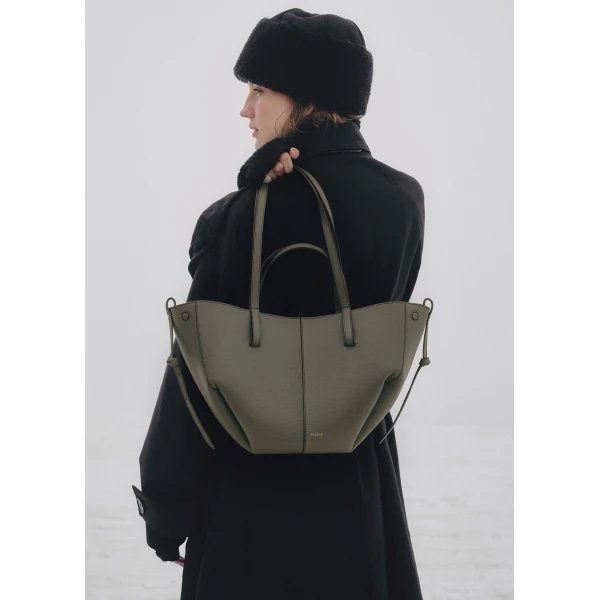 Polene Cyme Mini in Smoky Green Bag, view 4